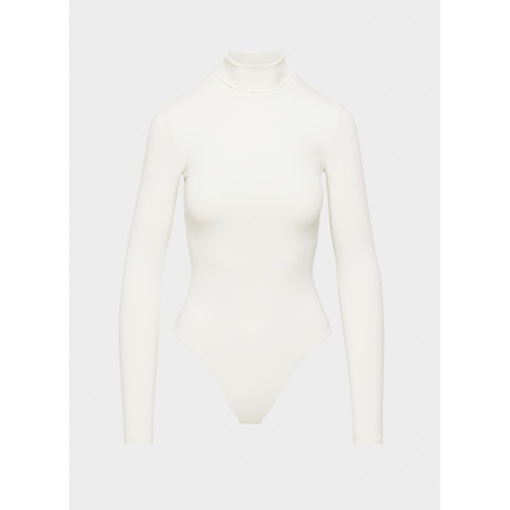 Aritzia Original Contour Turtleneck Bodysuit, White, 2XS